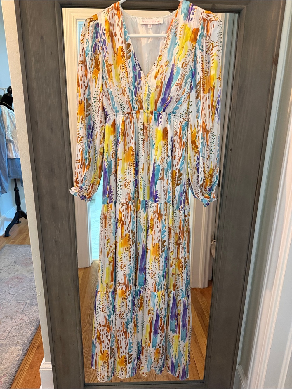 Meet Me In Santorini Tiered V-Neck Maxi Dress